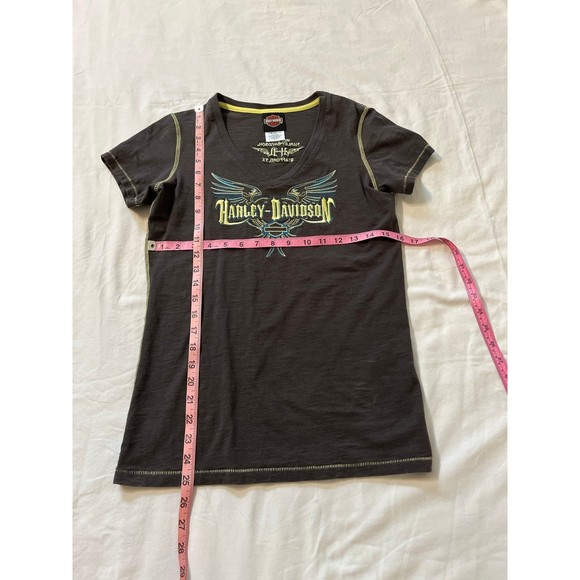 Women's Medium Harley Davidson Dark Grey Shirt - Picture 7 of 10